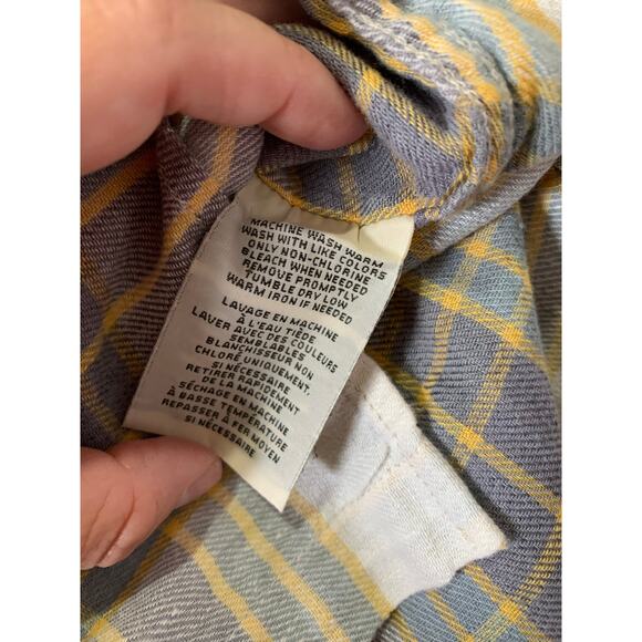 Denim and Supply Ralph Lauren Women's Button Down Plaid Shirt Sz M Linen Blend - Picture 6 of 8